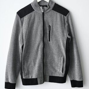 KENNETH COLE Reaction Men's Gray/Black Sweater Jacket - Size L